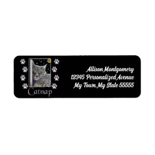 Silver Tabby Cat Lover Catnap Adresse Art