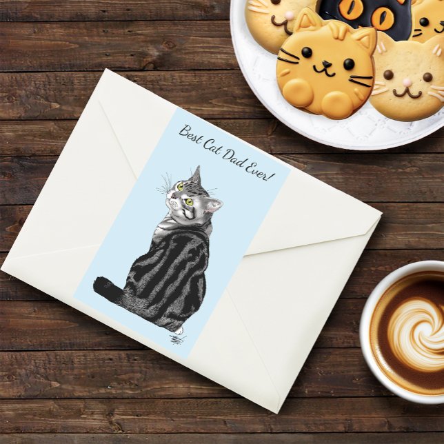 Silver Tabby Father's Day Sticker (Creator Uploaded)