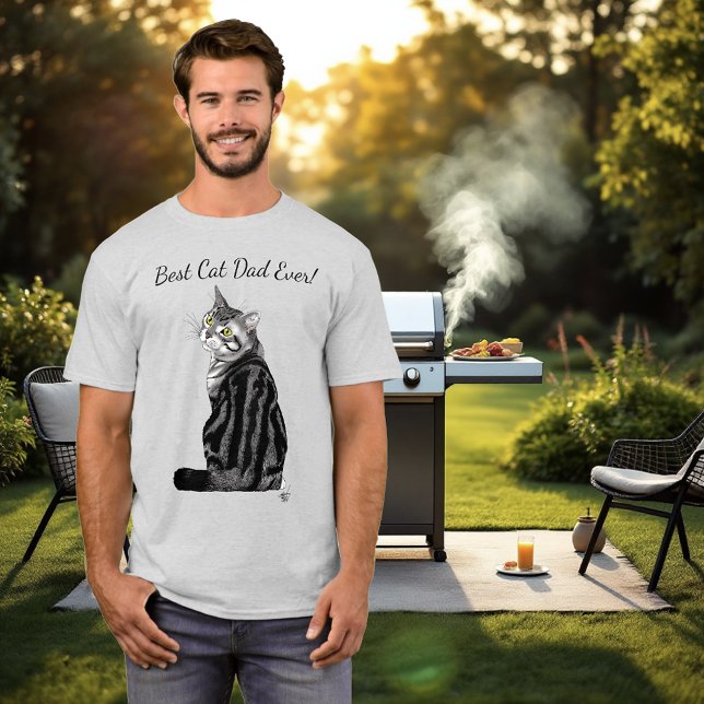 Silver Tabby Fathers Day T-Shirt (Creator Uploaded)