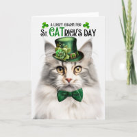 Silver Tabby Norwegian Forest Cat St CATrick's Day