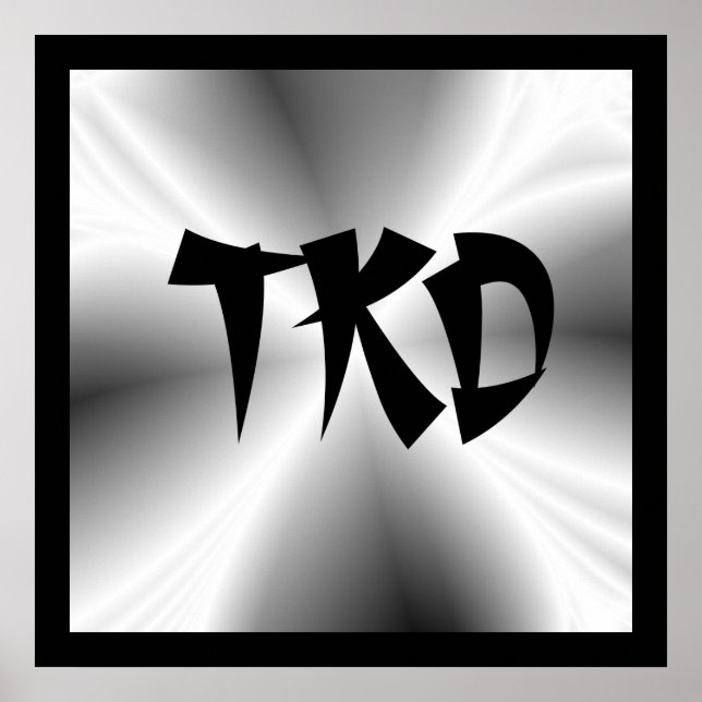 Silver Taekwondo TKD Poster (Front)