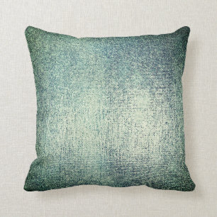Silver Teal Greenly Grey Cali Metallic Blush Throw Pillow