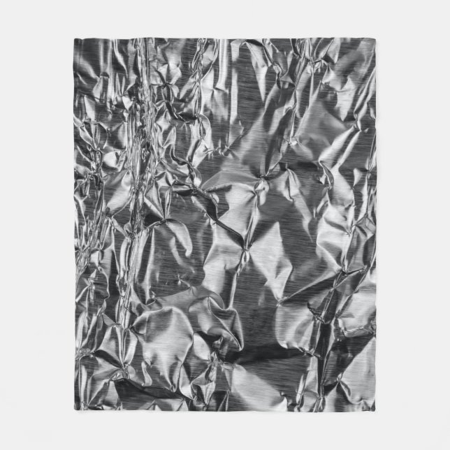 Silver textile fleece blanket (Front)