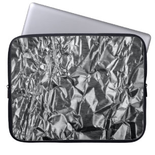 Silver textile laptop sleeve