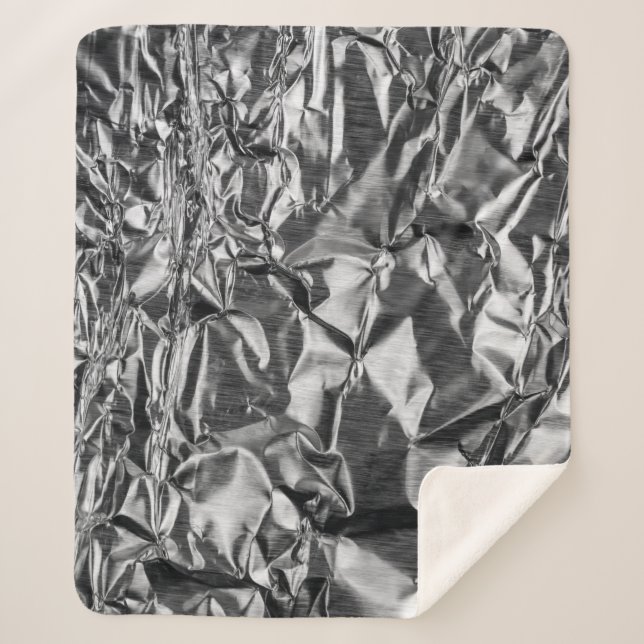 Silver textile sherpa blanket (Front)