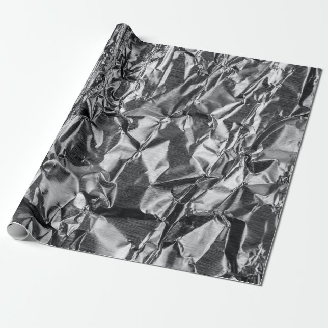 Silver textile wrapping paper (Unrolled)