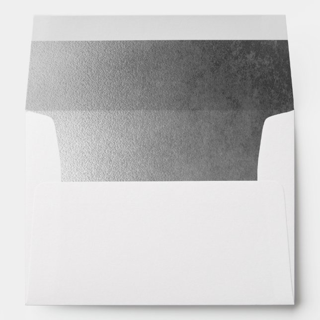 Silver Texture Elegant and Modern Envelope (Back (Bottom))