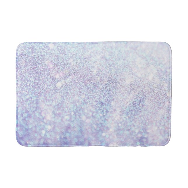Silver Texture Glitter Bath Mat (Front)
