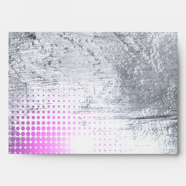 SILVER TEXTURED STAR Customizable Envelope (Front)