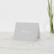 Silver " Thank You "  Card