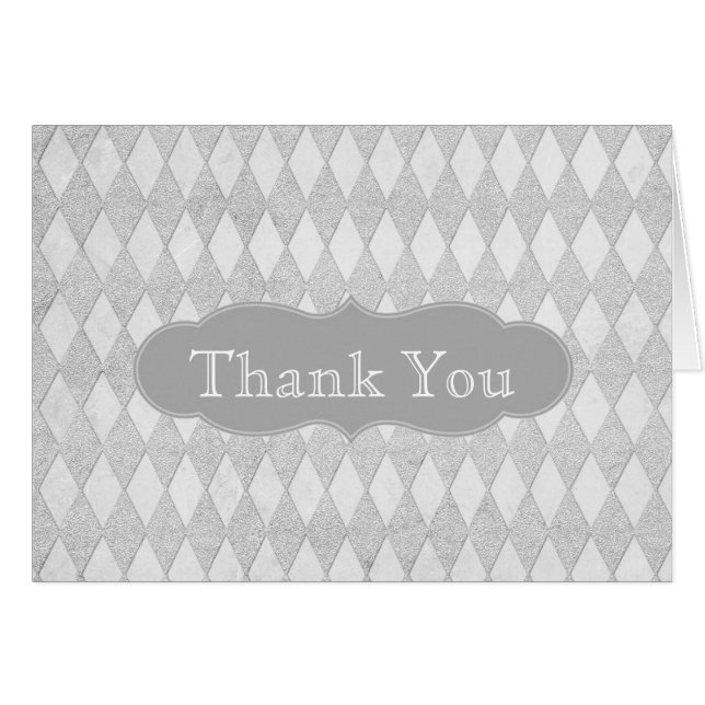 Silver Thank You Notes (Front Horizontal)