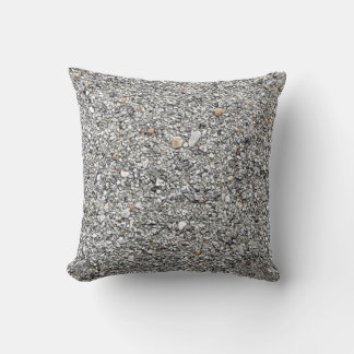 Silver Throw Pillow with Tiny Rocks