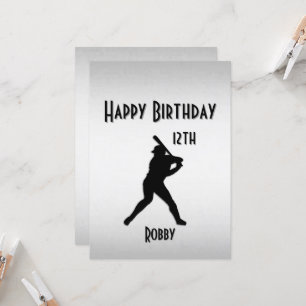 Silver Ticket Baseball Birthday Party Invitation