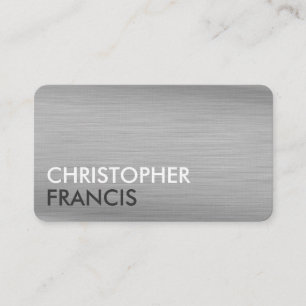 Silver titanium metal customizable business cards