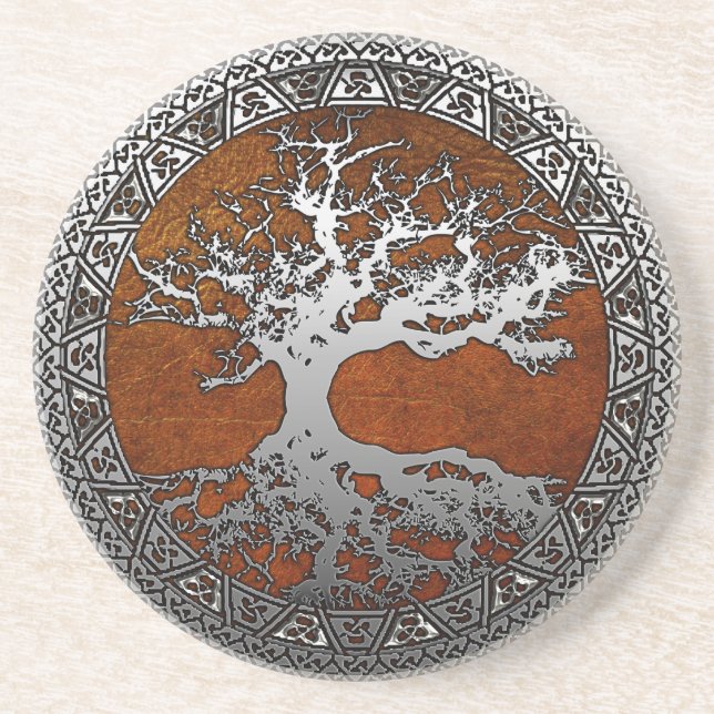 Silver Tree of Life Coaster (Front)