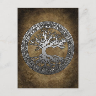 Silver Tree of Life Postcard