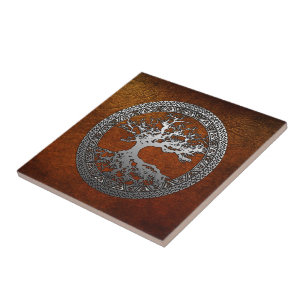 Silver Tree of Life Tile