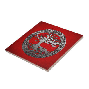 Silver Tree of Life Tile