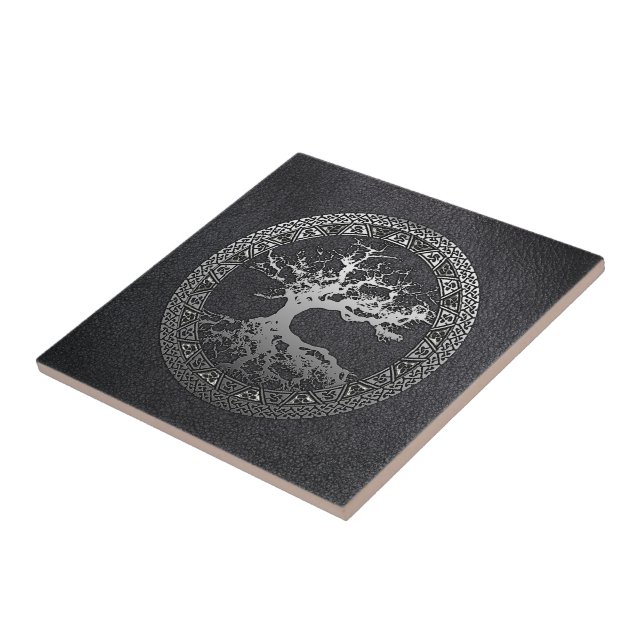 Silver Tree of Life Tile (Side)