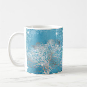 Silver Trees Winter Sublimations Coffee Mug