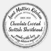 Silver Trim Artisan Gourmet Ingredients Food Label