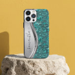 Silver Turquoise Faux Tooled Leather Cowgirl iPhone 16 Pro Case<br><div class="desc">The design is a photo and the cases are not made with actual glitter, sequins, metals or woods. This design is also available on other phone models. Choose Device Type to see other iPhone, Samsung Galaxy or Google cases. Some styles may be changed by selecting Style if that is an...</div>