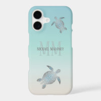 Silver Turtles Initials Your Name