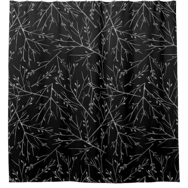 Silver Twigs on Black (Front)