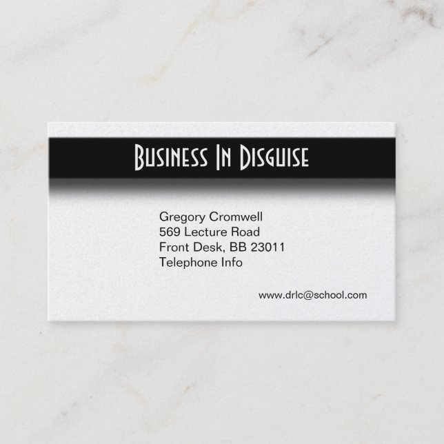 Silver Two Sided Business Card (Front)