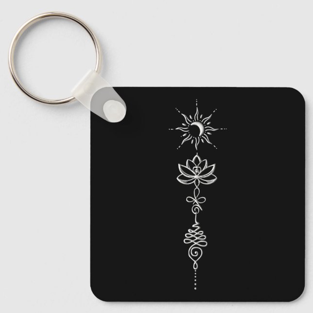 Silver Unalome Group Keychain (Front)