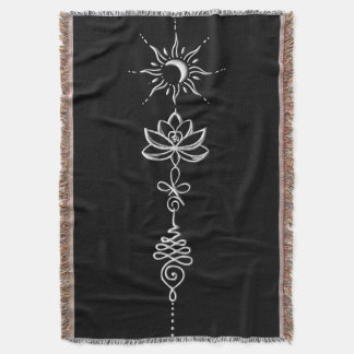 Silver Unalome Group Throw Blanket