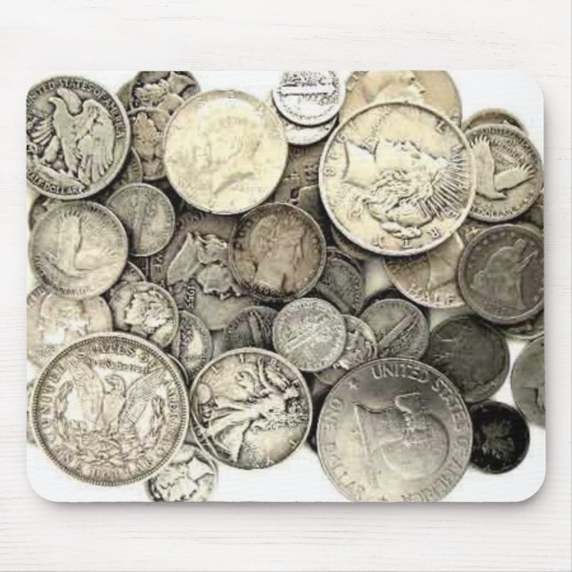 Silver US Coins Mouse Pad (Front)