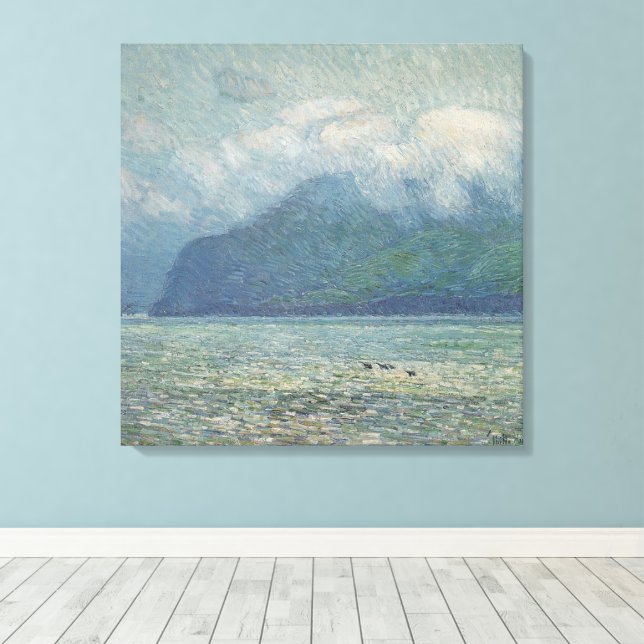 Silver Veil and Golden Gate by Childe Hassam Canvas Print (Insitu(Wood Floor))