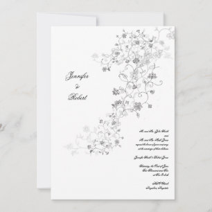 Silver Vines Wedding Invitation