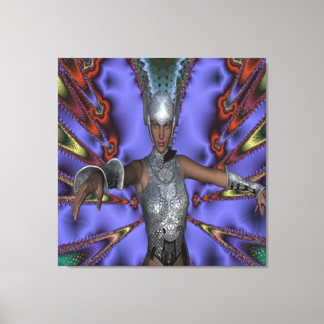 Silver warrior canvas print (Front)