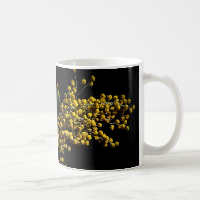 Silver Wattle Flowers Coffee Mug (Right)