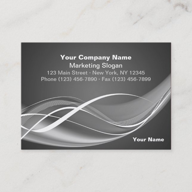 Silver Wave Business Card (Front)