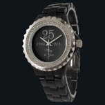 Silver Wedding Anniversary 25th Anniversary 2019 Watch<br><div class="desc">Silver Wedding Anniversary with Date 1994 2019 Elegant Watch,  Add Name or Your Text Unique 25th Anniversary Gift</div>