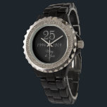 Silver Wedding Anniversary 25th Anniversary 2019 Watch<br><div class="desc">Silver Wedding Anniversary with Date 1994 2019 Elegant Watch,  Add Name or Your Text Unique 25th Anniversary Gift</div>
