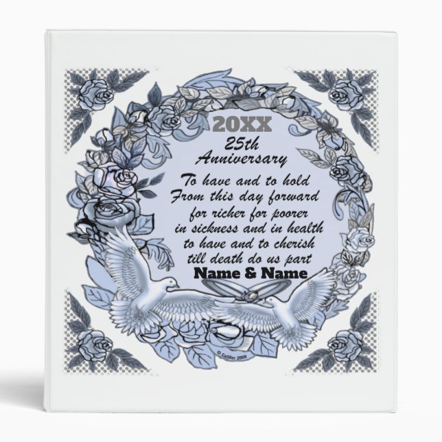 Silver Wedding Anniversary   binder  (Front)