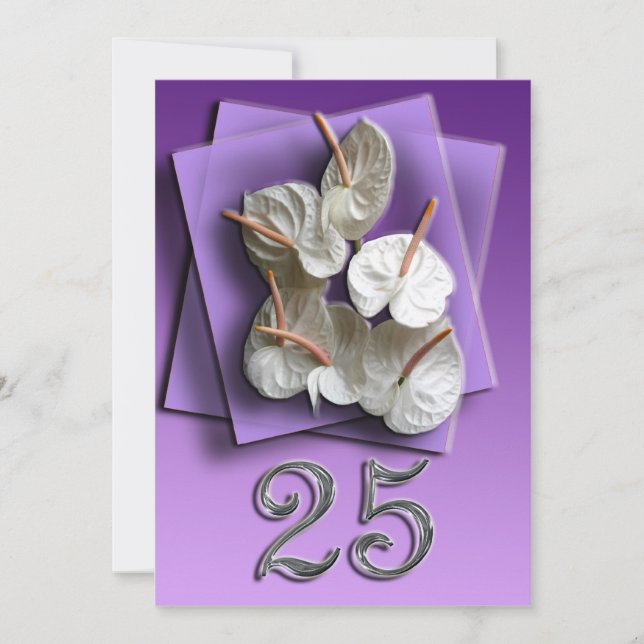Silver Wedding Anniversary Invitation (Front)