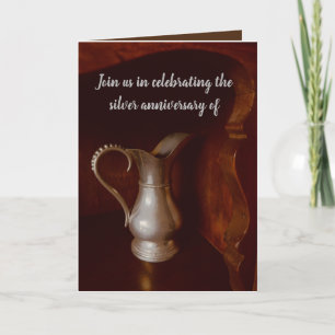 Silver wedding anniversary invite 25th invitation