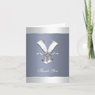 Silver Wedding Anniversary Silver Thank You Cards