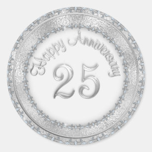 Silver Wedding Anniversary Sticker