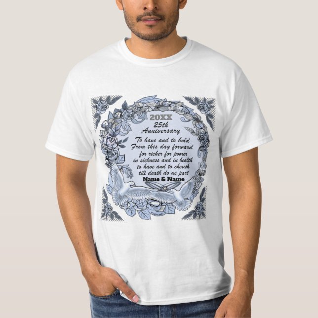 Silver Wedding Anniversary  t-shirt (Front)