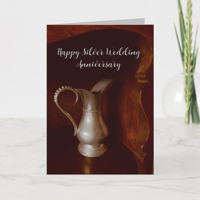 Silver wedding anniversary wish 25 years card (Front)