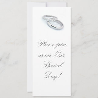 Silver Wedding Bands/Invites Invitation