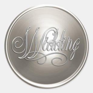 Silver Wedding Envelope Seal