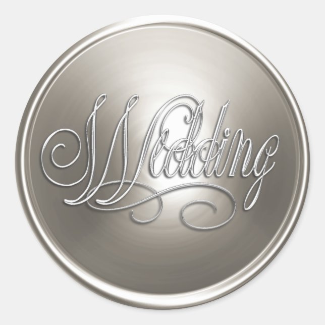 Silver Wedding Envelope Seal (Front)