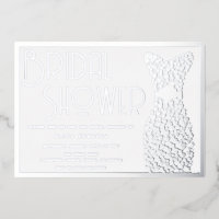 Silver Wedding Gown Elegant Bridal Shower